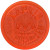 Жетон Харьковского метрополитена. Трезубец. Прозрачный. (Узкий шрифт надписи "ХАРКIВ"). 1992 год, Харьков, Украина.