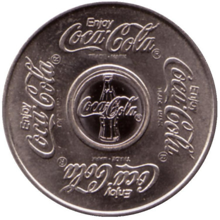 Жетон для машины-автомата (торгового аппарата). Кока-Кола (Enjoy Coca-Cola). Россия.